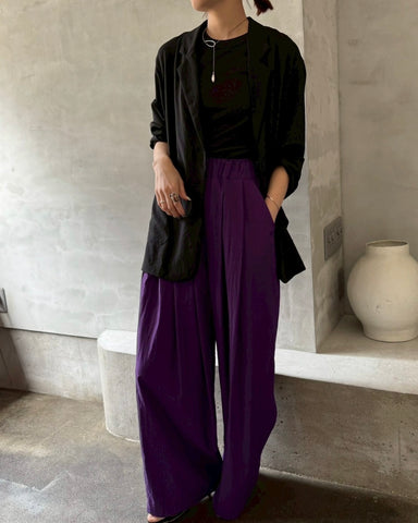 cafune<br> mat stretch georgette tailored jacket