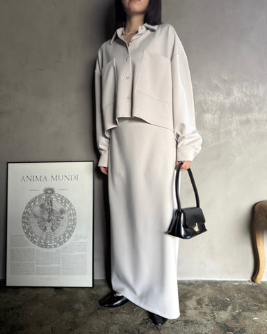 cafune<br> double knit short shirt