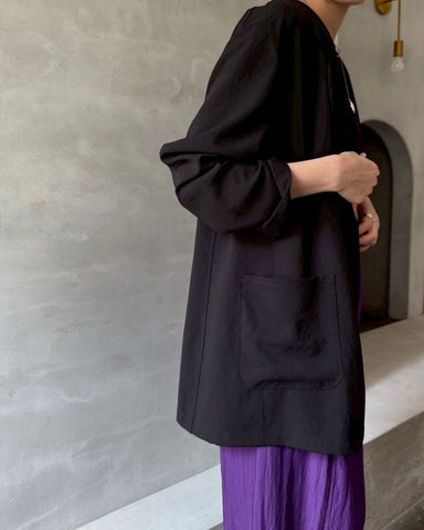 cafune<br> mat stretch georgette tailored jacket