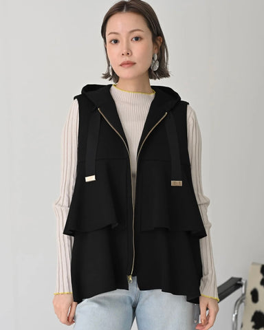 HERENCIA<br> Tiered parka vest