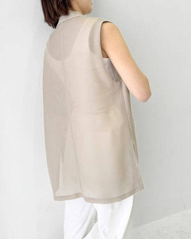 cafune<br> mesh tailored gilet