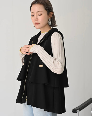HERENCIA<br> Tiered parka vest