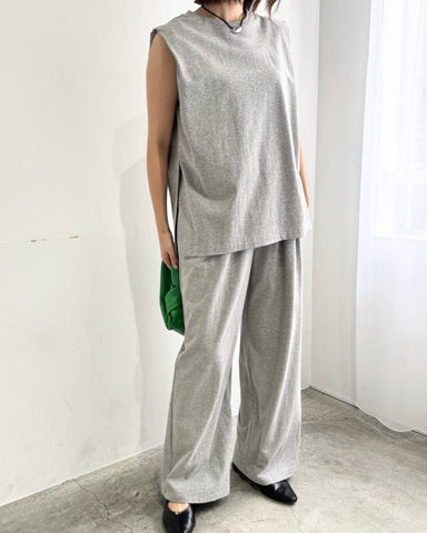 cafune<br> dry cotton tuck sleeve pullover