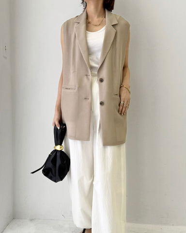 cafune<br> mesh tailored gilet