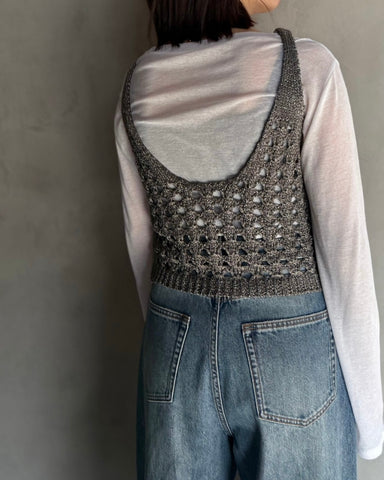 cafune<br> glitter lame knit bustier