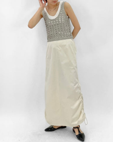 cafune<br> glitter lame knit bustier