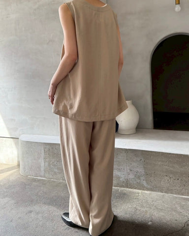 cafune<br> drape washer V neck vest