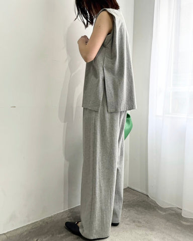 cafune<br> dry cotton tuck sleeve pullover
