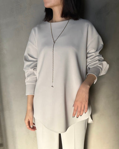 cafune<br> double knit side slit pullover