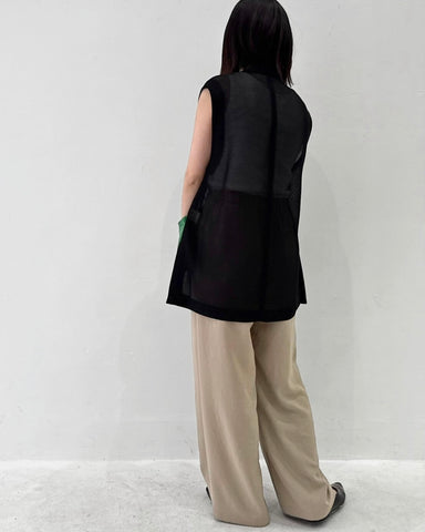 cafune<br> mesh tailored gilet