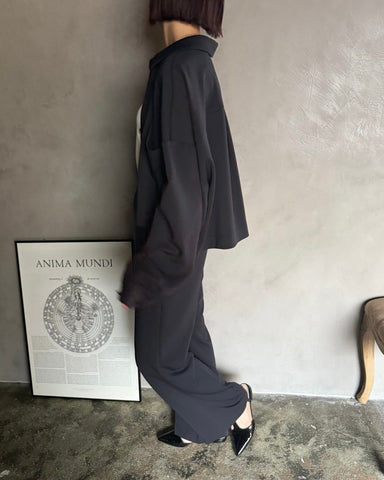 cafune<br> double knit short shirt