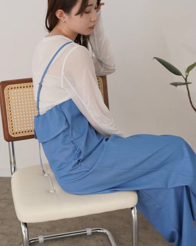 mink chair<br> アームギャザーネットチュールトップス