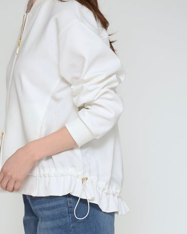 Praia<br> 異素材バックプリーツブルゾン