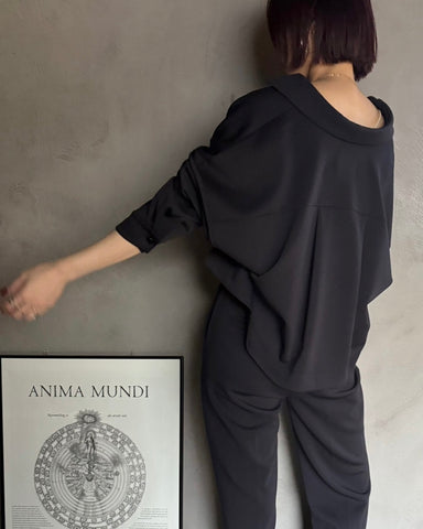 cafune<br> double knit short shirt