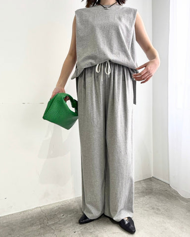 cafune<br> dry cotton tuck sleeve pullover