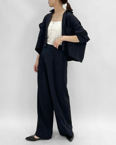 cafune<br> double knit short shirt