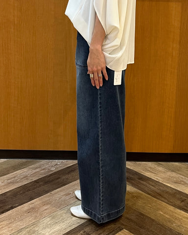 BLUE FRONCE<br>ウエストリブワイドデニム
