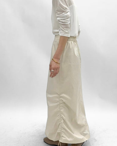 cafune<br>water repellent side gather skirt