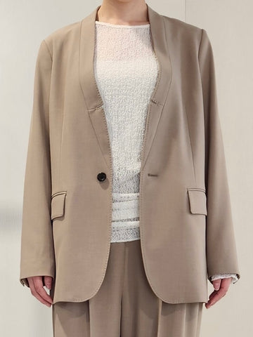 Boutique Ordinary<br>Notched Collar-less Jacket