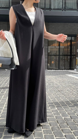 cafune<br> georgette double knit all-in-one