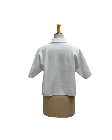 ayane予約<br>スキッパー半袖ニット