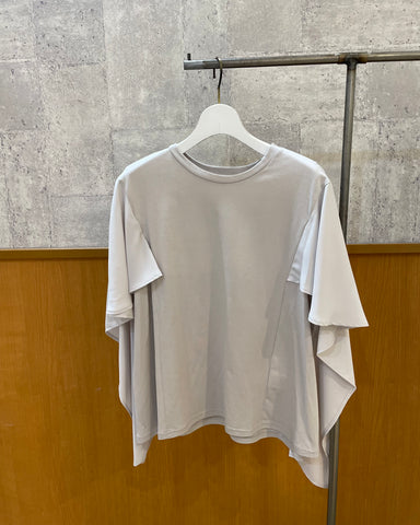 mink chair <br> 異素材ドッキング袖フレアカットソー