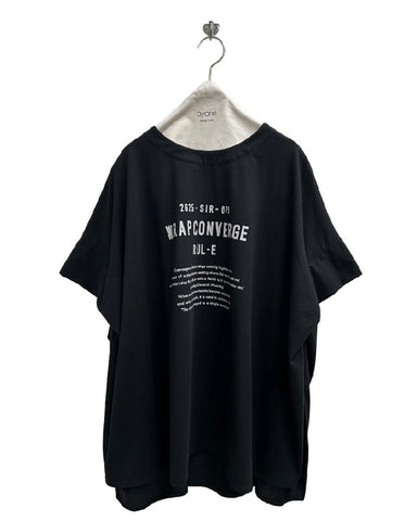 ayane<br>ポンチョ型ロゴTシャツ