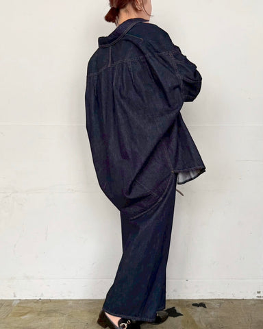 9月21日ライブ cafune<br> 9oz denim cocoon shirt