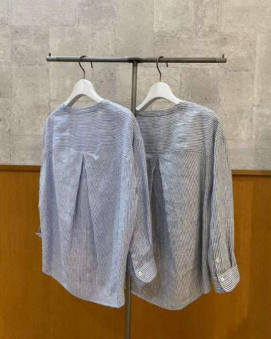 4月29日ライブ BLUE F RONCE<br>キーネックリネン折り返しシャツ