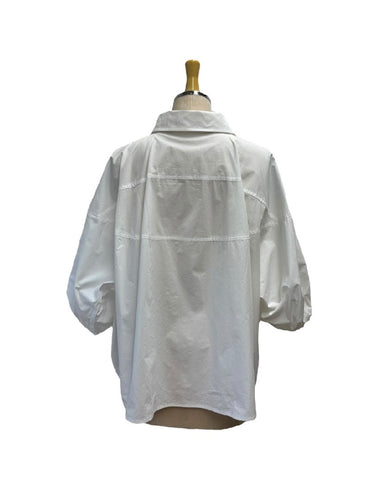 ayane予約<br>ボタンタックスリーブシャツ