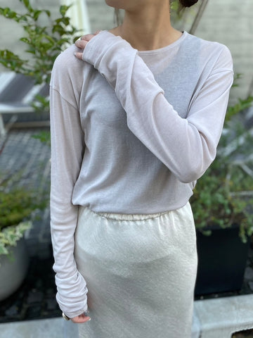 cafune<br>cotton gauze crew neck tops