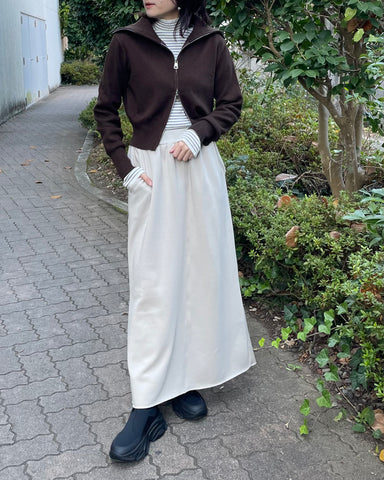 12月7日ライブ Herencia<br>リブショートジップニット