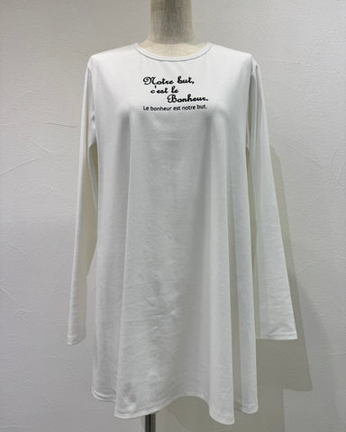 CYAN TOKYOご予約<br> フレアチュニックロゴL/S T