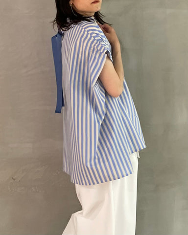 Herencia <br>Back Ribbon Stripe Blouse