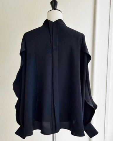 anana<br> 袖プリーツデザインジョーゼット2WAYブラウス