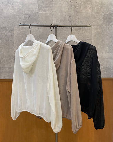 4月3日 cafune<br>リネンライクZIPフーディ