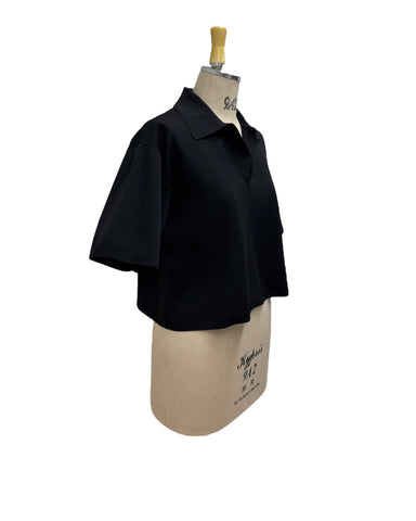 ayane予約<br>スキッパー半袖ニット