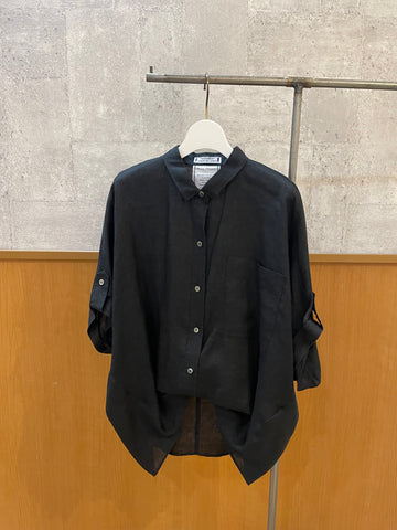 BLUE FRONCE<br>オーバーサイズドルマンリネンシャツ