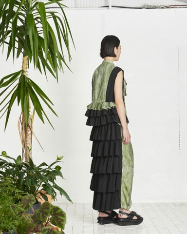 USU予約<br> ツイル＆デニム＆ムラ染 ベスト