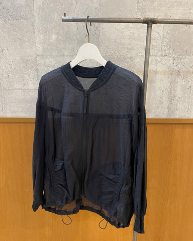 BLUE F RONCE<br>リネン混シアーZIP