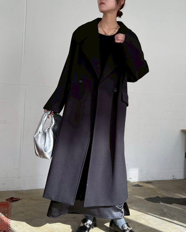 cafune<br> melton jersey stand coat