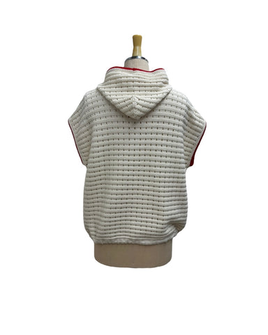 ayane予約<br> 柄あみフーディベスト