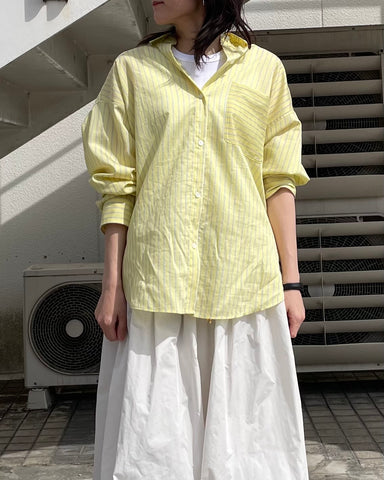 cafune<br>tencel stripe shirt