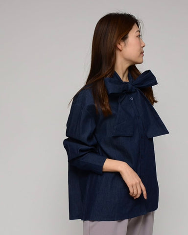 3月6日ライブ<br>Praia<br> コンバーチブル・ダンガリーブラウス