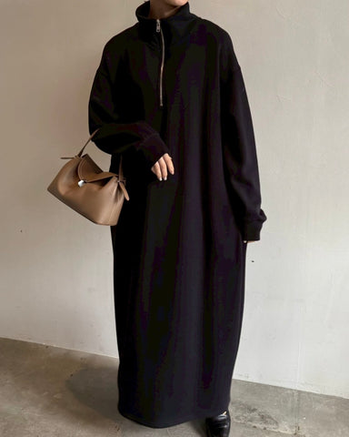 cafune<br>FAMMET half zip onepiece
