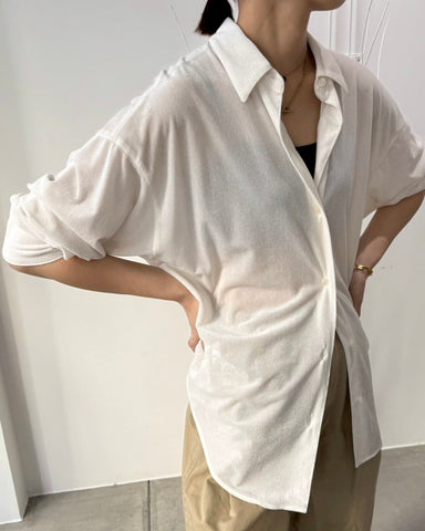 9月21日ライブ cafune<br> velour relax shirt