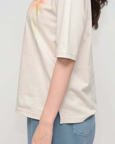 Praia<br>月下美人プリントTシャツ