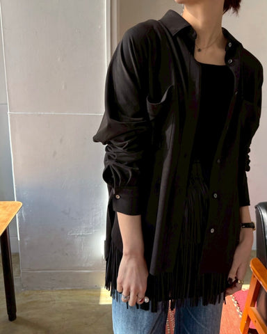 cafune<br>suede over shirt