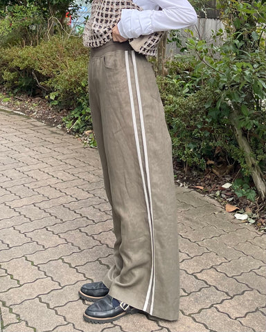 2月27日ライブ BLUE FRONCE<br>リネン片側ラインパンツ