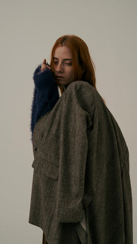 Boutique Ordinary<br> Collar-less Double Long Jacket